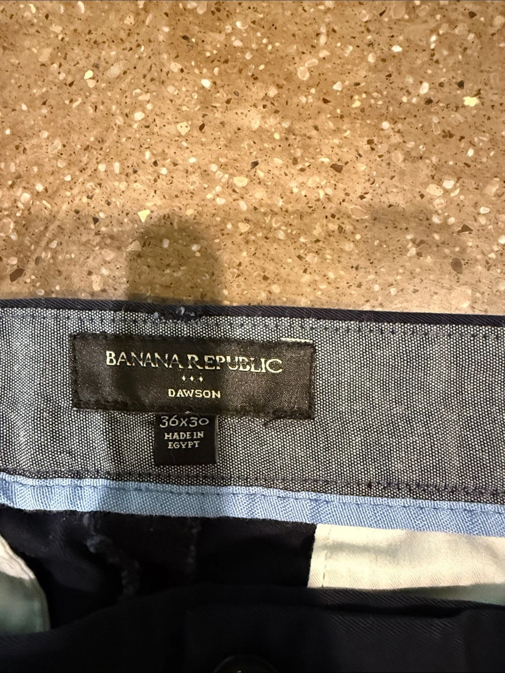 Banana Republic Navy and Light Blue Dawson Dress Pants